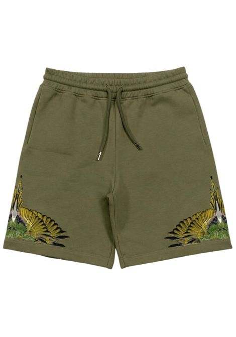 Bermuda bambino verde in cotone MARCELO BURLON | BBE020VERDE